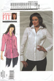 Vogue 1165 Sandra Betzina A-Line Shirts with Pleat Detailing, Uncut, F/Folded, Sewing Pattern Size 32-55