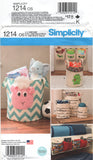 Simplicity 1214 Novelty Organizers for Various Rooms, Uncut, Factory Folded Sewing Pattern