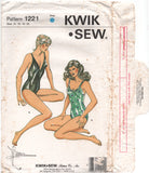 Kwik Sew 1220/1221  Women's Swimwear: One Piece Swimsuit in Two Styles, Uncut, F/Folded, Sewing Pattern Size 6-12 or 14-20