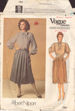Vogue 1224 Sewing Pattern, Blouse, Skirt, Size 14, Cut, Incomplete