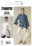 Vogue 1246 Mizono Loose Fitting Shirt with Asymmetrical Front, Uncut, F/Folded, Sewing Pattern Size 8-14 or 16-22