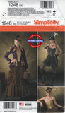 Simplicity 1248 Women's Steampunk Costumes, Uncut, Factory Folded, Various Sizes