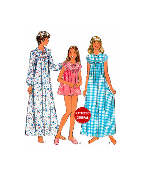 Style 1254 Child's Nightdress and Pajamas, Uncut, Factory Folded Sewing Pattern Size 8 Breast 27