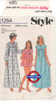Style 1254 Child's Nightdress and Pajamas, Uncut, Factory Folded Sewing Pattern Size 8 Breast 27