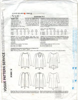 Vogue 1261 Alice + Olivia Tunic Tops, Uncut, F/Folded, Sewing Pattern Size 4-14