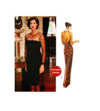 Vogue 1285 Fitted Straight or Tapered Evening Dress, Mostly Uncut, Complete, Size 12-16