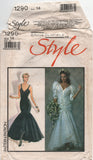Style 1290 Bruce Oldfield Fishtail Evening or Bridal Dress, Neatly Cut, Complete Sewing Pattern Size 14
