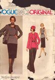Vogue 1293 Sewing Pattern, Misses' Jacket, Scarf, Top, Skirt & Pants, Size 10, Partially Cut, Complete