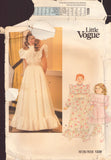 Vogue 1339 Sewing Pattern, Girls' Dress, Size 7-8-10, Partially Cut, Complete
