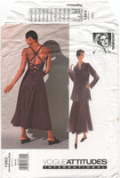 Vogue 1353 Betty Jackson Shirt and Sundress, Uncut, F/Folded, Sewing Pattern Size 6-10