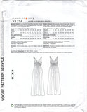 Vogue 1354 Anne Klein Draped Bodice Maxi Dress, Uncut, F/Folded, Sewing Pattern Size 6-14