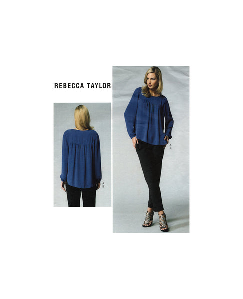 Vogue 1367 Rebecca Taylor Loose Fitting Top and Tapered Pants, Uncut, F/Folded, Sewing Pattern Size 6-14