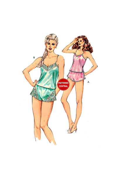 Kwik Sew 1409 Lingerie: Lace Trimmed Camisole and Panties, Uncut, Factory Folded Sewing Pattern Size XS-L