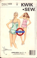 Kwik Sew 1409 Lingerie: Lace Trimmed Camisole and Panties, Uncut, Factory Folded Sewing Pattern Size XS-L