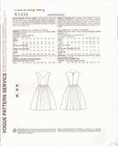 Vogue 1433 Sewing Pattern, Misses'/Misses' Petite Dress, Size 6-14, Neatly Cut Complete