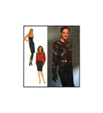 Style 1460 Fitted, Sweetheart Neckline Evening Dress and Sequin Edged Jacket, Uncut, F/Folded Sewing Pattern Size 12