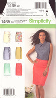 Simplicity 1465 Sewing Pattern, Misses' Skirt in Two Lengths, Size 6-14 or Size 14-22, Uncut, Factory Folded