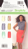 Simplicity 1465 Sewing Pattern, Misses' Skirt in Two Lengths, Size 6-14 or Size 14-22, Uncut, Factory Folded