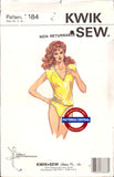 Kwik Sew 1484 Lace Trimmed V-Neck Camisole with Raglan Sleeves & High Cut Panties, Uncut, Factory Folded, Sewing Pattern Multi Size XS-L