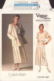 Vogue 1507 Sewing Pattern Jacket Top Skirt, Size 12, Partially Cut, Complete