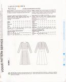 Vogue 1512 Sewing Pattern, Dress, Size 6-8-10-12-14, Uncut, Factory Folded