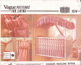 Vogue 1514 Sewing Patterns Baby Room Items, Partially Cut, Complete