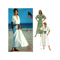 Style 1540 Blouson Shirt Dress with Full Flared Skirt, Uncut, Factory Folded, Sewing Pattern Size 10-14