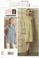 Vogue 1541 Sandra Betzina Loose Fitting Dress and Shirt, Uncut, F/Folded, Sewing Pattern Size 32-55