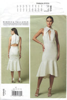 Vogue 1545 Rebecca Vallance Close Fitting, Lined Dress with Cut Out Detail, Uncut, F/Folded, Sewing Pattern Size 6-14