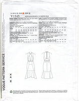 Vogue 1545 Rebecca Vallance Close Fitting, Lined Dress with Cut Out Detail, Uncut, F/Folded, Sewing Pattern Size 6-14
