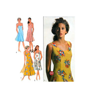 Style 1555 Scoop or Sweetheart Neckline Midi Dress with Flared Skirt, Uncut, Factory Folded, Sewing Pattern Size 12-16