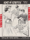 Knit-N-Stretch 161A Sewing Pattern, Skirts & Tops, Size 8-26, Uncut