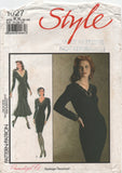 Style 1627 Close Fitting Dress with Short Straight Skirt or Long Flared Skirt, Uncut, Factory Folded, Sewing Pattern Size 8-14