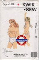 Kwik Sew 1652 Child's Underwear/Panties in Full Brief or Bikini Style, Uncut, Factory Folded Sewing Pattern Size 4-7 child