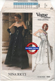 Vogue 1653 Strapless, Fit and Flare Dress in Two Lengths, Uncut, Factory Folded, Size 12