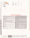 Vogue 1675 Sewing Pattern, Misses' Petite Jacket & Pants, Size 12-16, Uncut, Factory Folded