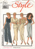 Style 1707 Short Sleeve Jacket, Sleeveless Top, Wide Leg Pants and Wrap Skirt in 2 Lengths, Uncut, F/Folded Sewing Pattern Multi Size 8-18