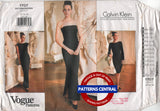 Vogue 1707 Fitted, Lined Evening Dress in Two Lengths, Uncut, Factory Folded, Size 12-16
