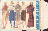 Vogue 1712 Sewing Pattern, Skirt and Shawl, Waist 30, Partially Cut, Incomplete