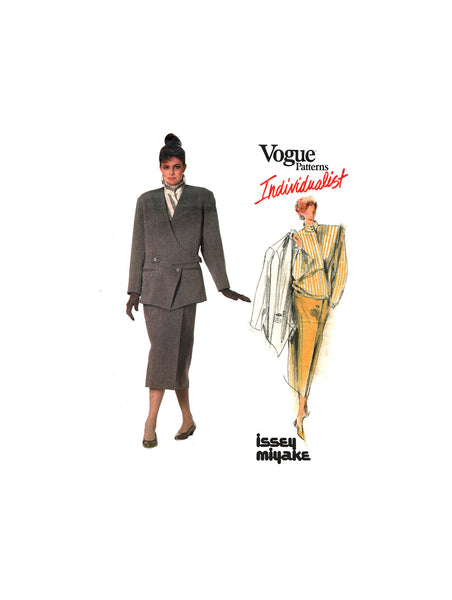 Vogue 1782 Issey Miyake Jacket, Skirt and Top, Uncut, F/Folded Sewing Pattern Size 10