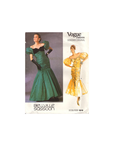 Vogue 1819 Sewing Pattern Dress Size 14 Cut, Complete