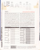 Vogue 1841 Sewing Pattern, Jacket, Skirt And Pants, Size 14-16-18, Uncut, Factory Folded