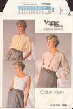 Vogue 1860 Sewing Pattern, Top, Blouse, Size 10, Cut, Complete