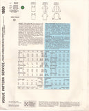 Vogue 1860 Sewing Pattern, Top, Blouse, Size 10, Cut, Complete