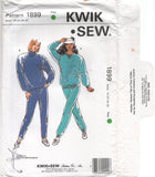 Kwik Sew 1899 Women's Jogging Suits, Uncut, F/Folded, Sewing Pattern Plus Size 45-57