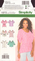 Simplicity 1915 Sewing Pattern Tunic And Top Size 16-24 Uncut Factory Folded