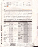 Vogue 1915 Sewing Pattern Blouse, Size 8-10-12, Cut, Complete