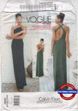 Vogue 1940 One Shoulder or Halter Evening Dress and Bolero, Uncut, Factory Folded, Size 12-16