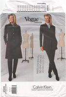 Vogue 2005 Calvin Klein Jacket in Two Lengths, Top and Pants, Uncut, F/Folded, Sewing Pattern Size 8-12
