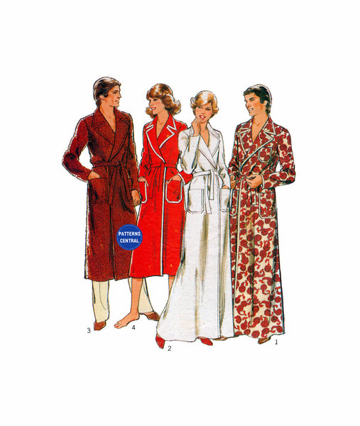 Style 2010 Robe in Two Lengths with Self Tie Belt, Uncut, Factory Folded Sewing Pattern Bust 34-36 (87-92 cm)